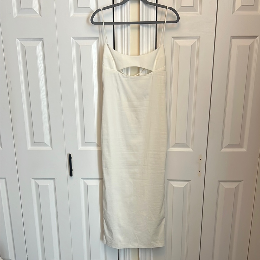 Zara White Dress Sleeveless Spaghetti Strap